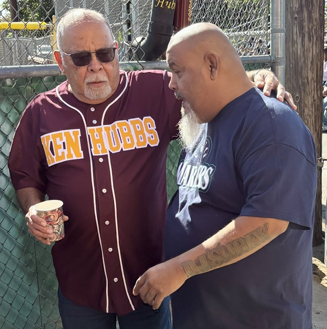 Mayor Frank J. Navarro celebrating Colton youth at the Ken Hubbs Little League closing ceremonies. Photo 5 of 23.