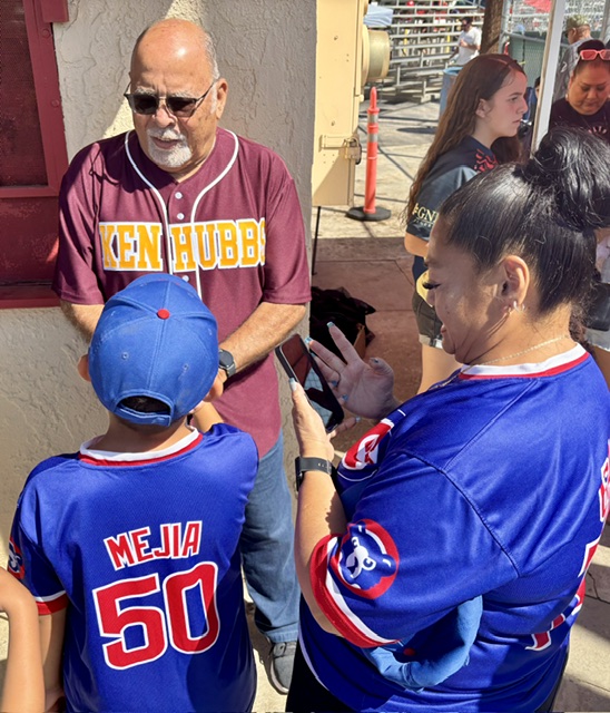 Mayor Frank J. Navarro celebrating Colton youth at the Ken Hubbs Little League closing ceremonies. Photo 15 of 23.