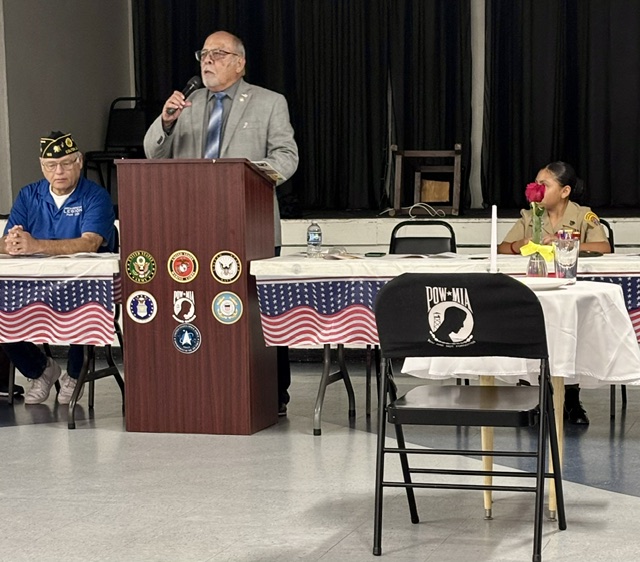 Mayor Frank J. Navarro at the City of Colton's Memorial Day 2026 ceremony honoring veterans and fallen service members. Photo 23 of 25.