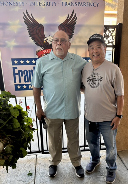 Mayor Frank J. Navarro at the 2026 re-election campaign kickoff in Colton, California, with family, supporters, and community members. Photo 28 of 34.