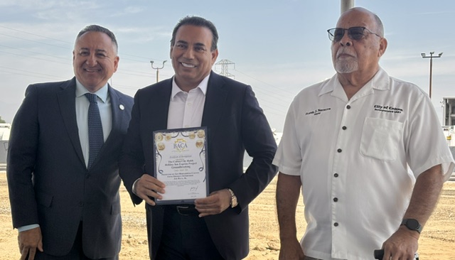 Mayor Frank J. Navarro at the Chandi Group Holiday Inn Express groundbreaking in Colton — marking new business investment in the city. Photo 18 of 24.