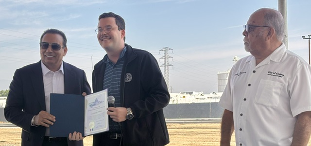 Mayor Frank J. Navarro at the Chandi Group Holiday Inn Express groundbreaking in Colton — marking new business investment in the city. Photo 7 of 24.