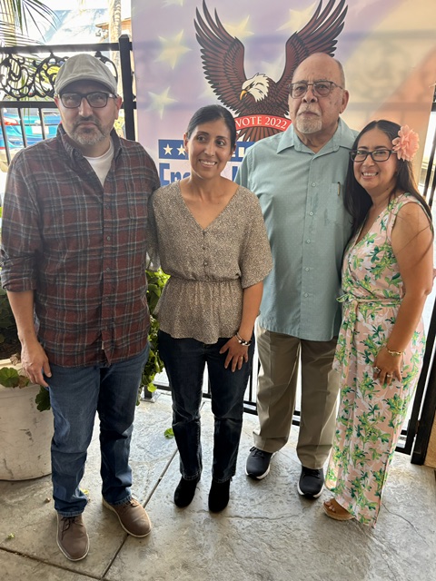 Mayor Frank J. Navarro at the 2026 re-election campaign kickoff in Colton, California, with family, supporters, and community members. Photo 25 of 34.