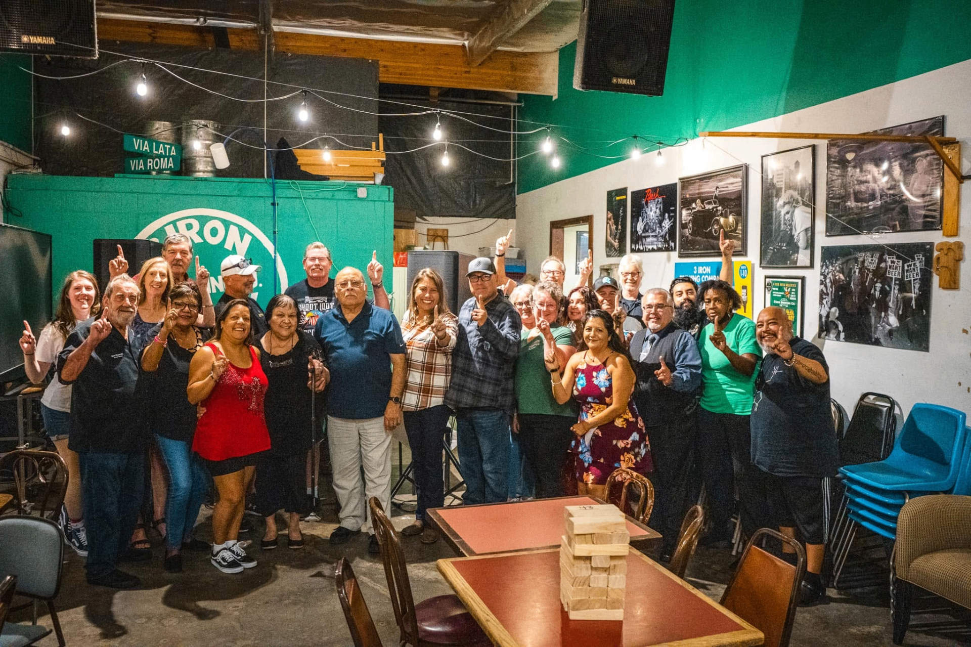 Mayor Navarro with supporters