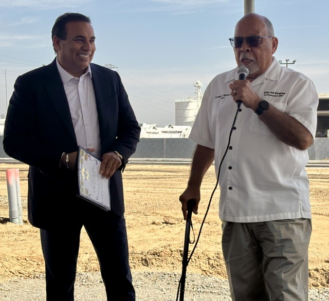Mayor Frank J. Navarro at the Chandi Group Holiday Inn Express groundbreaking in Colton — marking new business investment in the city. Photo 19 of 24.